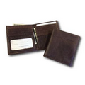 Custom Genuine Leather Men's Bi-Fold Wallet (Debossed/ 1 Side)